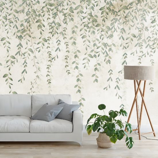 Picture of Hand Made Wallpaper 3D Mural Hanging Leaves And Branches