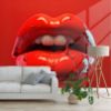 Picture of Hand Made Wallpaper 3D Mural Mouth 3D render lips red sexy lips beauty teeth wet digital art woman desire love