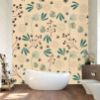 Picture of Hand Made Wallpaper 3D Mural flowers seamless pattern design present vintage paper wall nature wallpaper