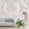 Picture of Hand Made Wallpaper 3D Mural Gray Tropical Leaves Fern Leaf