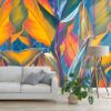 Picture of Hand Made Wallpaper 3D Mural Drawn exotic tropical leaves