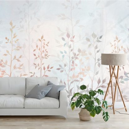 Picture of Hand Made Wallpaper 3D Mural Watercolor field grass Hand-drawn plants