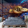 Picture of Hand Made Wallpaper 3D Mural bitcoin circuit board cryptocurrency crypto blockchain 