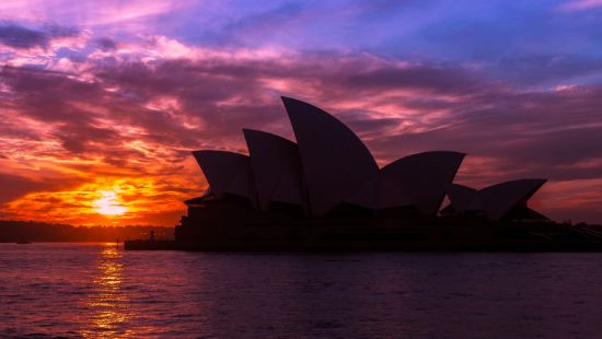 Picture of Hand Made Wallpaper 3D Muralopera house australia architecture building sydney sunset 