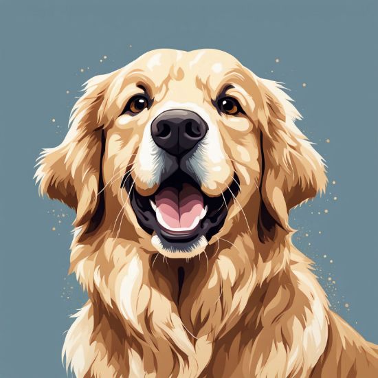 Picture of Hand Made Wallpaper 3D Mural ai generated golden retriever pet dog