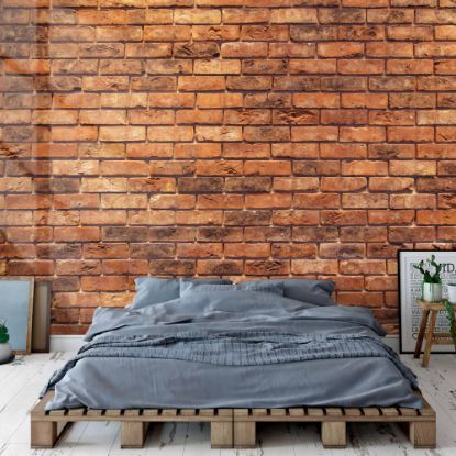 Picture of Hand Made Wallpaper 3D Mural  brick wall red structure masonry brick