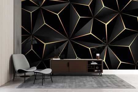 Picture for category Wall Murals Black With Gold