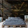 Picture of Hand Made Wallpaper 3D Mural moscow night map plane view moscow city