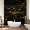 Picture of Hand Made Wallpaper 3D Mural moscow night map plane view moscow city