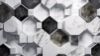 Picture of Hand Made Wallpaper 3D Wall Mural Gray Brick Wall Decorate Your Home With Hexagonal 3d Wallpaper Mural And Marble Bricks