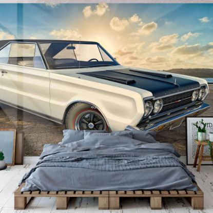 Picture of Hand Made Wallpaper 3D Mural  plymouth classic car automobile vintage  gtx car wallpapers america usa classic car 3d