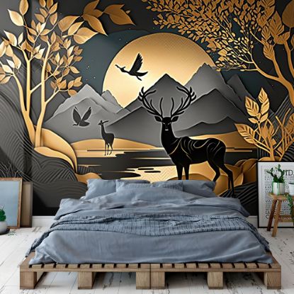 Picture of Hand Made Wallpaper 3D Wall Mural 3d Modern Interior Mural Wall Art Decor Wallpaper Suitable For Drawing Living Room