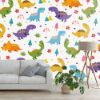 Picture of Hand Made Wallpaper 3D Wall Mural Dinosaurs Seamless Pattern For Kids Creative Vector Childish Background