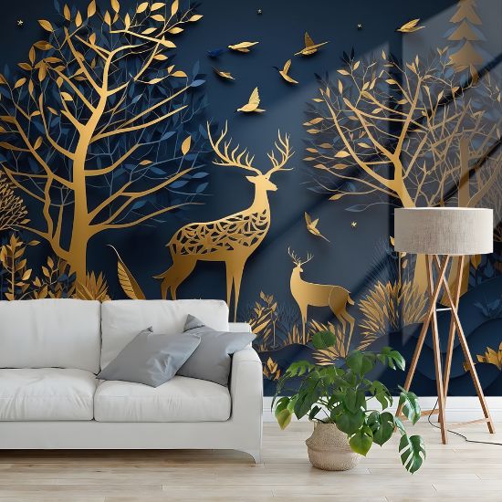 Picture of Hand Made Wallpaper 3D Wall Mural 3d Abstraction Modern Interior Mural Wall Art Decor Wallpaper Suitable For Living Room