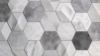 Picture of Hand Made Wallpaper 3D Wall Mural Gray Brick Wall Bricks With Hexagonal 3d Wallpaper Mural And Marble Accents For Chic Home Decor