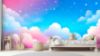 Picture of Hand Made Wallpaper 3D Wall Mural Magical Sky Or Unicorn Colored Sky Background Image For Kids