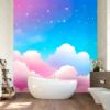 Picture of Hand Made Wallpaper 3D Wall Mural Magical Sky Or Unicorn Colored Sky Background Image For Kids