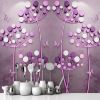 Picture of Hand Made Wallpaper 3D Wall Mural Modern Purple 3d Stereo Abstract Retro Dandelion Butterfly Tv Back