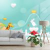 Picture of Hand Made Wallpaper 3D Wall Mural Modern Minimalist Romantic Love Rabbit Deer House TV Background Wall