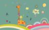 Picture of Hand Made Wallpaper 3D Wall Mural Children Cute Measuring Height Giraffe Sticker Kids Room Background Wall