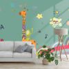 Picture of Hand Made Wallpaper 3D Wall Mural Children Cute Measuring Height Giraffe Sticker Kids Room Background Wall