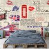 Picture of Hand Made Wallpaper 3D Wall Mural Vintage British Style Background Wall Mural Wallpaper