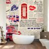 Picture of Hand Made Wallpaper 3D Wall Mural Vintage British Style Background Wall Mural Wallpaper