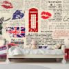 Picture of Hand Made Wallpaper 3D Wall Mural Vintage British Style Background Wall Mural Wallpaper