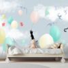 Picture of Hand Made Wallpaper 3D Wall Mural Drawing Simple Cute Cartoon Balloon Children's Room Fresh Tv Background Wall