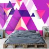 Picture of Hand Made Wallpaper 3D Wall Mural New Modern Contrast Color Triangle Geometric Figure 3d Tv Background Wall