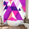 Picture of Hand Made Wallpaper 3D Wall Mural New Modern Contrast Color Triangle Geometric Figure 3d Tv Background Wall