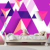 Picture of Hand Made Wallpaper 3D Wall Mural New Modern Contrast Color Triangle Geometric Figure 3d Tv Background Wall