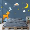 Picture of Hand Made Wallpaper Children Kids Rabbit Moon Carrot Deer 