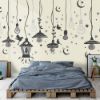 Picture of Hand Made Wallpaper Modern Minimalist Drawing Line Drawing Chandelier Children Room Background Wall