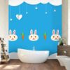 Picture of Hand Made Wallpaper 3D Wall Mural Cartoon Bunny Carrot Wall Stickers Kids Baby Room Decoration