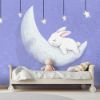 Picture of Hand Made Wallpaper Modern Beautiful Night Sky Cute Rabbit Children's Room Custom Background Wall 