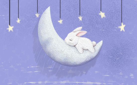 Picture of Hand Made Wallpaper Modern Beautiful Night Sky Cute Rabbit Children's Room Custom Background Wall 