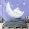 Picture of Hand Made Wallpaper Modern Beautiful Night Sky Cute Rabbit Children's Room Custom Background Wall 