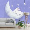 Picture of Hand Made Wallpaper Modern Beautiful Night Sky Cute Rabbit Children's Room Custom Background Wall 