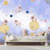 Picture of Hand Made Wallpaper New Modern Children Drawing Cartoon Children's Room Background Wall 