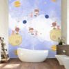 Picture of Hand Made Wallpaper New Modern Children Drawing Cartoon Children's Room Background Wall 