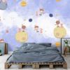 Picture of Hand Made Wallpaper New Modern Children Drawing Cartoon Children's Room Background Wall 