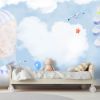 Picture of Hand Made Wallpaper Modern Minimalist Beautiful Drawing Cartoon Sky Balloon Children's Room