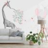 Picture of Hand Made Wallpaper Modern Minimalist Small Fresh Drawing Cartoon Animal Giraffe Elephant Balloon