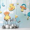 Picture of Hand Made Wallpaper Simple Blue Cartoon Little Duck Children's Room Background Wall 