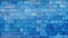 Picture of Hand Made Wallpaper 3D Wall Mural Brick Wall Texture Background Blue Painted Square Block