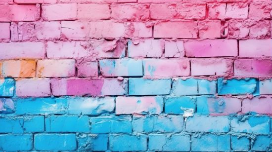 Picture of Hand Made Wallpaper 3D Wall Mural Vibrant Background Pink And Blue Textured Wall