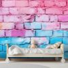 Picture of Hand Made Wallpaper 3D Wall Mural Vibrant Background Pink And Blue Textured Wall