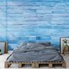 Picture of Hand Made Wallpaper 3D Wall Mural Brick Wall Texture Background Trendy And Calming Blue With Ample Space For Design