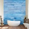 Picture of Hand Made Wallpaper 3D Wall Mural Brick Wall Texture Background Trendy And Calming Blue With Ample Space For Design